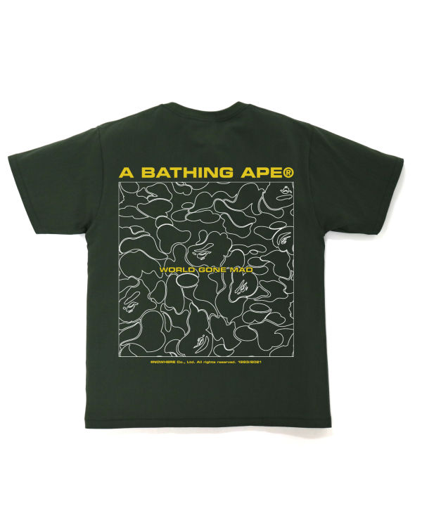 Camiseta Bape A Bathing Ape Line Camo Hombre Verde Oscuro | YSUMZ-3481