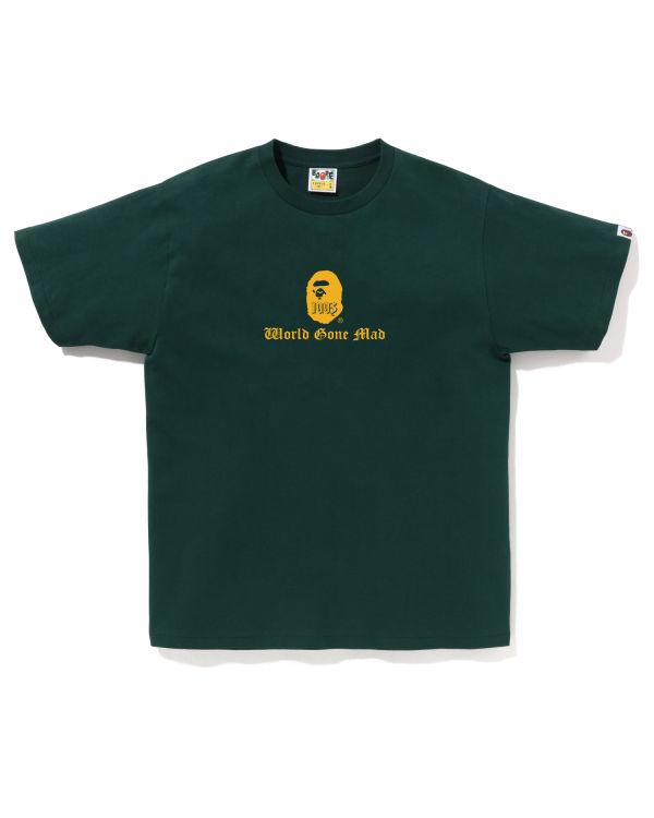 Camiseta Bape A Bathing Ape Logo Hombre Verde Oscuro | ADGVZ-6983