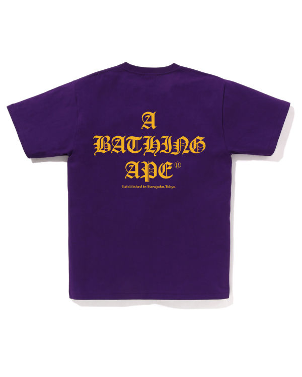 Camiseta Bape A Bathing Ape Logo Hombre Moradas | OCZXB-1463