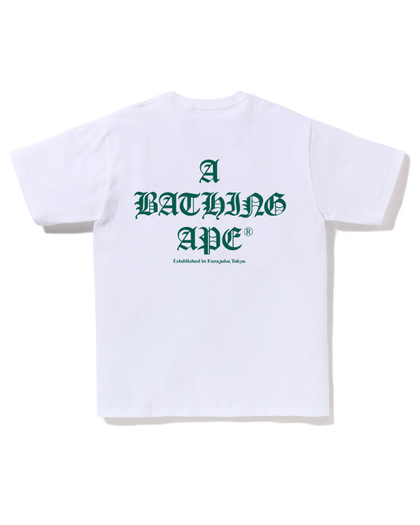 Camiseta Bape A Bathing Ape Logo Hombre Blancas | PBNHM-2671