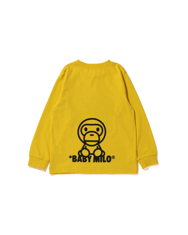 Camiseta Bape All Milo Mix L/S Niños Amarillo | FGMPY-3510