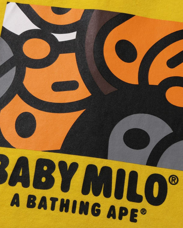 Camiseta Bape All Milo Mix L/S Niños Amarillo | FGMPY-3510