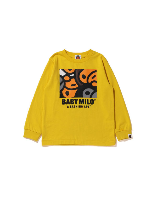 Camiseta Bape All Milo Mix L/S Niños Amarillo | FGMPY-3510