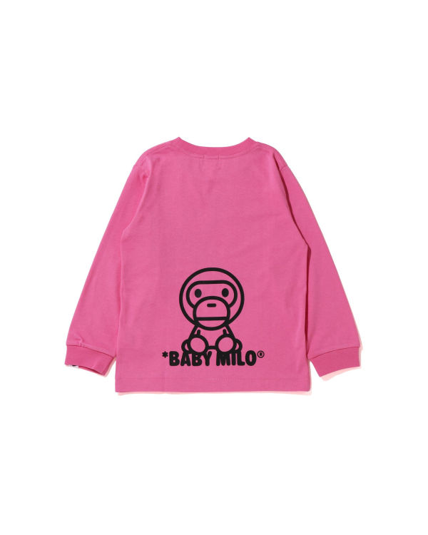 Camiseta Bape All Milo Mix L/S Niños Rosas | EXJMF-6947