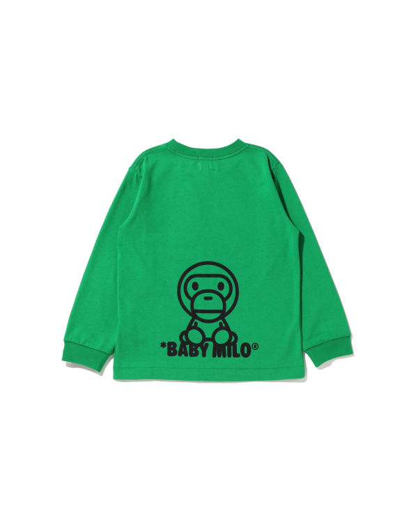 Camiseta Bape All Milo Mix L/S Niños Verde Menta | BTVNZ-5812