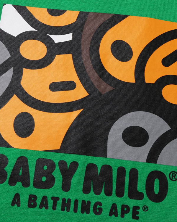 Camiseta Bape All Milo Mix L/S Niños Verde Menta | BTVNZ-5812