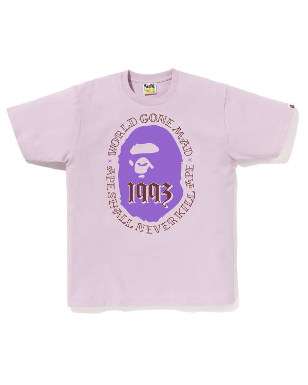 Camiseta Bape Ape Head 1993 Hombre Moradas | DYHSG-2084