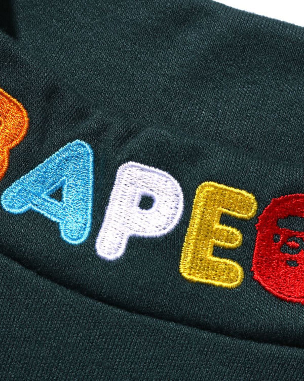 Camiseta Bape Ape Head & Milo One Point High Neck L/S Niños Verde Oscuro | BUCPO-4315