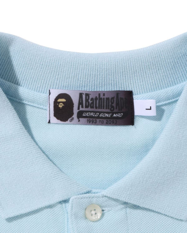 Camiseta Bape Ape Head One Point Gradation Relaxed Fit Polo Hombre Azules | VQKHZ-9642