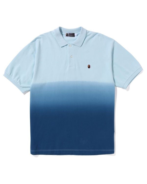 Camiseta Bape Ape Head One Point Gradation Relaxed Fit Polo Hombre Azules | VQKHZ-9642