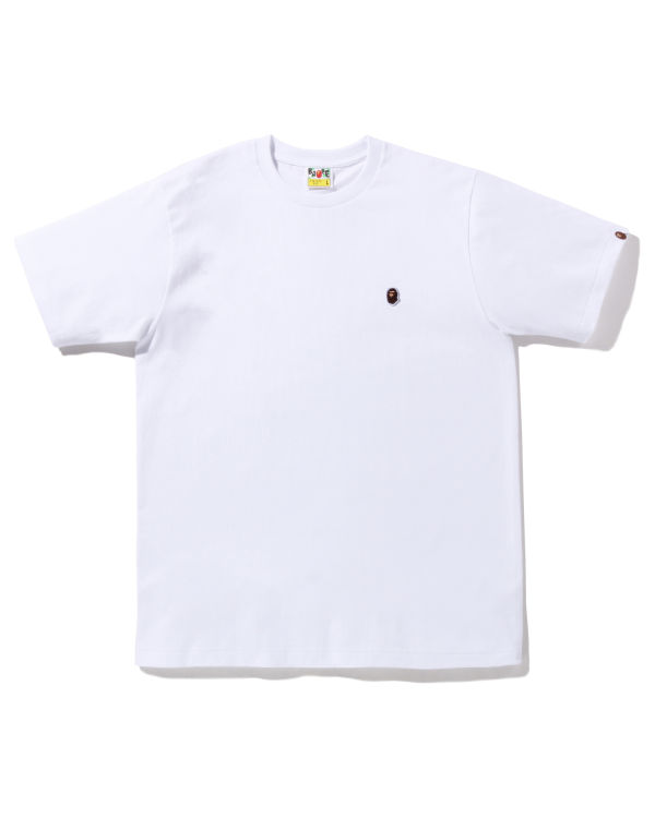 Camiseta Bape Ape Head One Point Hombre Blancas | SGZWF-3947