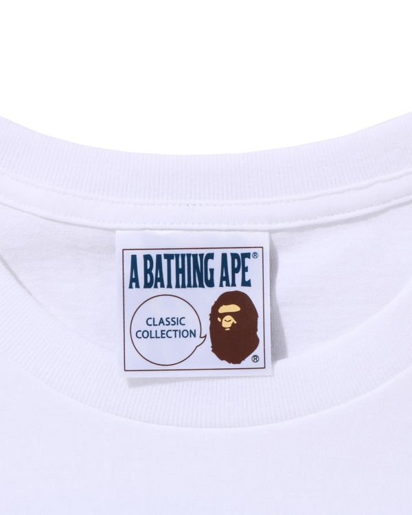 Camiseta Bape Ape Hombre Blancas | PDFUL-6814