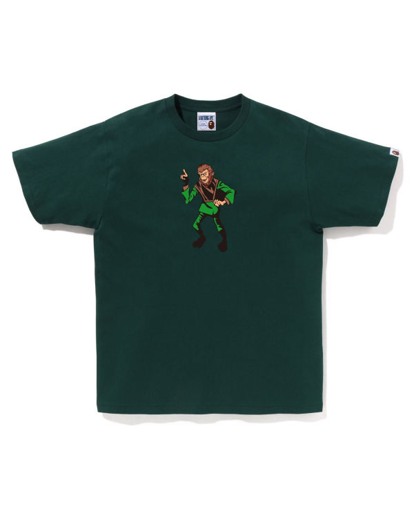 Camiseta Bape Ape Hombre Verde | MZLIN-4320