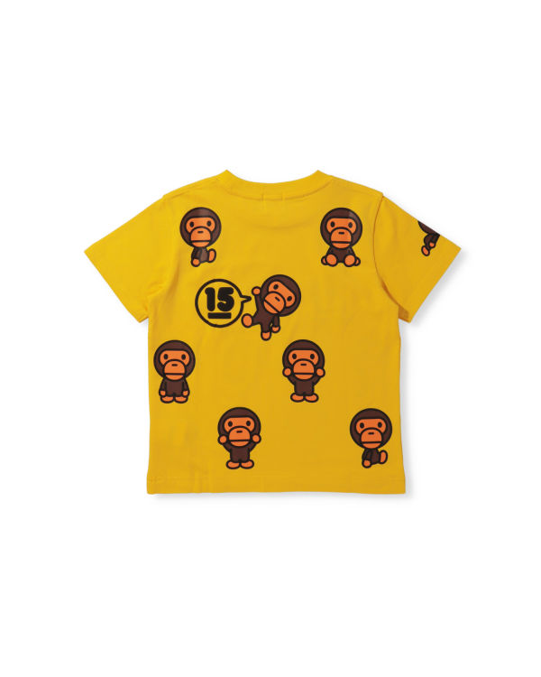 Camiseta Bape BK15th Anniversary All Milo Niños Amarillo | VUTWQ-2817