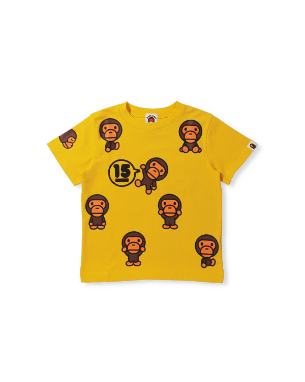 Camiseta Bape BK15th Anniversary All Milo Niños Amarillo | VUTWQ-2817