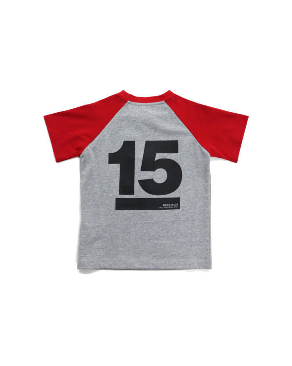 Camiseta Bape BK15th Anniversary Ape Head Niños Gris | IBDPJ-0974