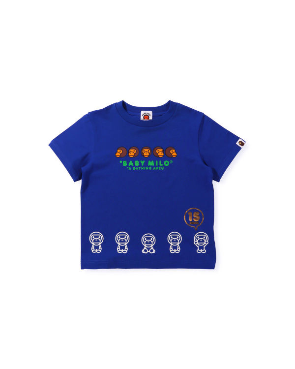 Camiseta Bape BK15th Anniversary Milo Niños Azules | TMELU-7064