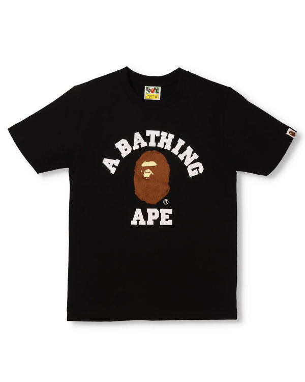 Camiseta Bape BOA College Mujer Negras | TNAIQ-8176