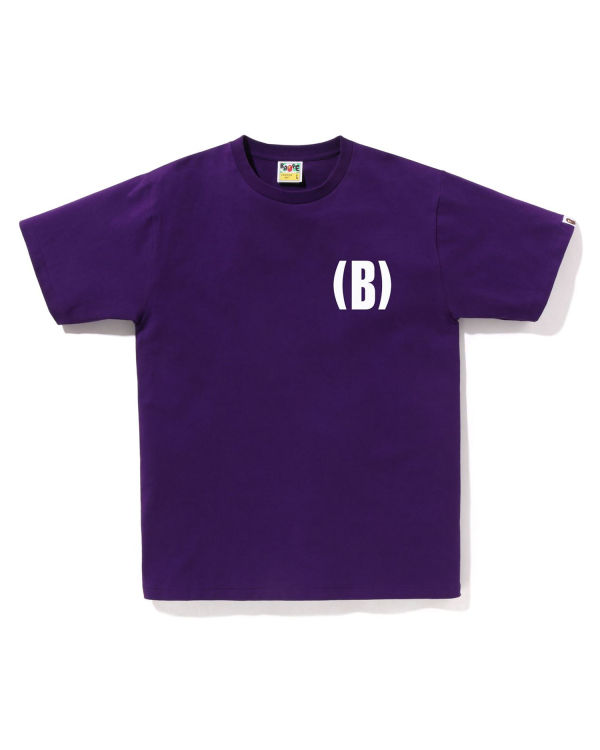 Camiseta Bape B One Point Hombre Moradas | ETJKB-1324