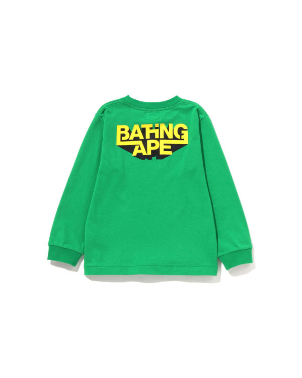 Camiseta Bape Bathing Ape Ape Head L/S Niños Verde Menta | DGKEN-2937