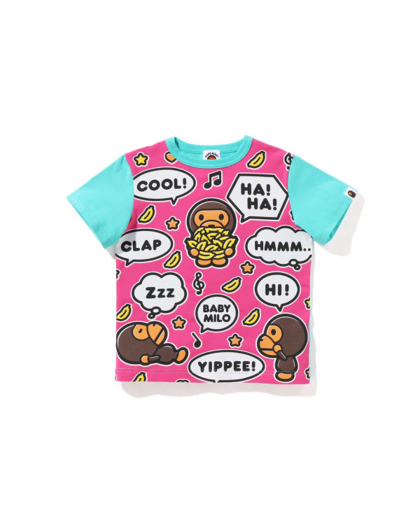 Camiseta Bape Big Milo Speech Balloon Niños Verde Menta | OJMKV-0395