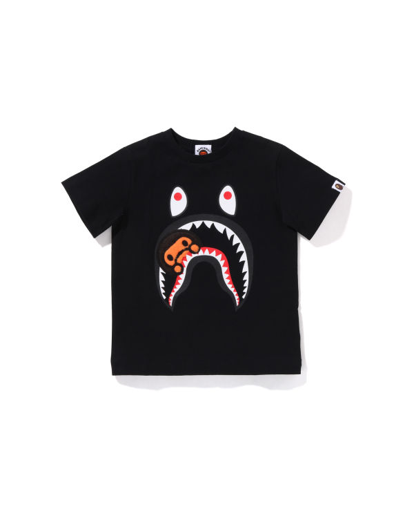 Camiseta Bape Boa Fleece Milo Shark Niños Negras | XGBND-7210