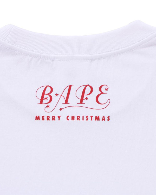 Camiseta Bape Christmas Ape Head Hombre Blancas | NUIHY-8467