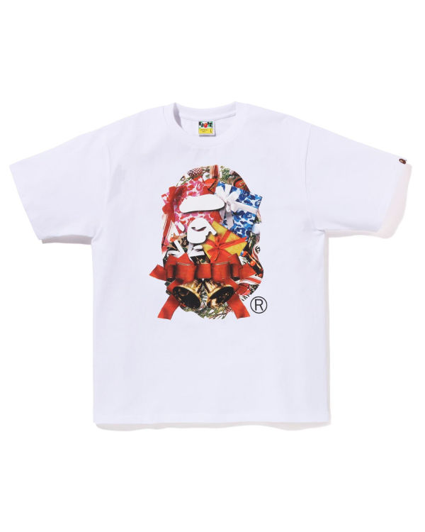 Camiseta Bape Christmas Ape Head Hombre Blancas | NUIHY-8467