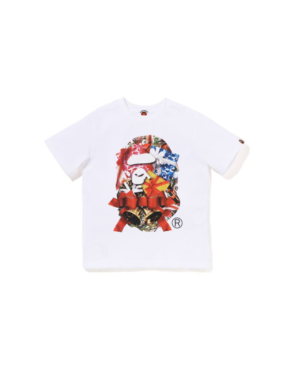 Camiseta Bape Christmas Ape Head Niños Blancas | WLMNI-0631