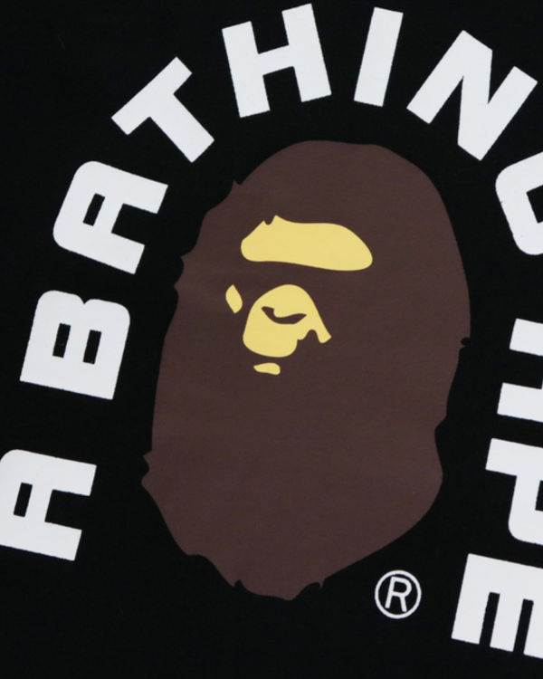 Camiseta Bape College 2020 Niños Negras | AOXWG-5236