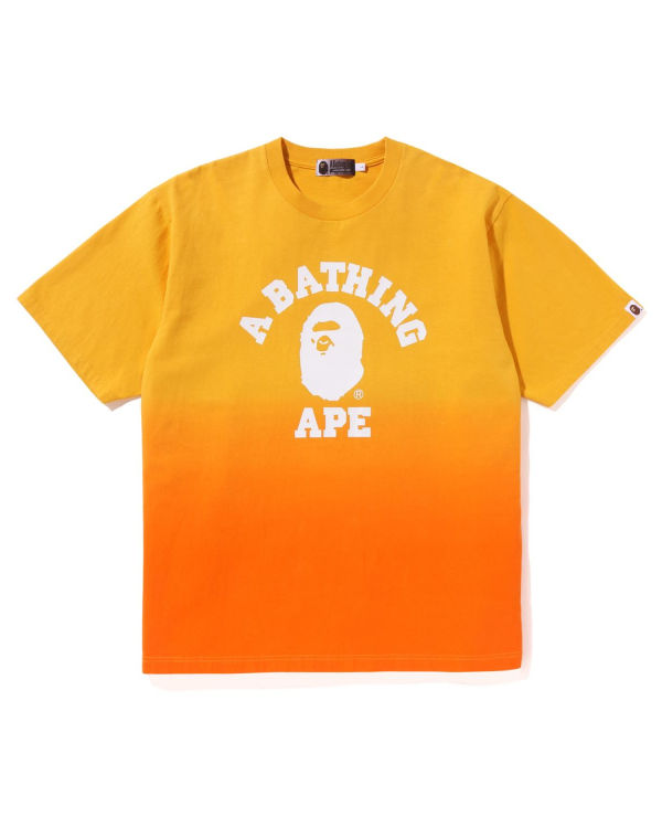 Camiseta Bape College Gradation Relaxed Fit Hombre Naranjas | YBIMJ-0325