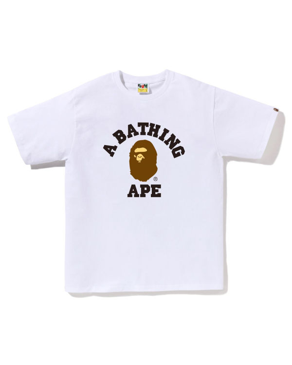 Camiseta Bape College Hombre Blancas | AYZXJ-3629