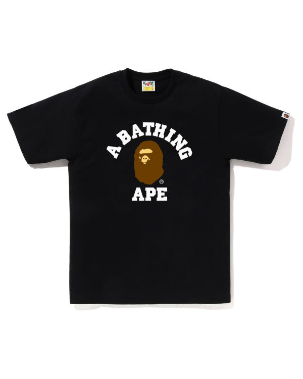 Camiseta Bape College Hombre Negras | UKCIX-4601