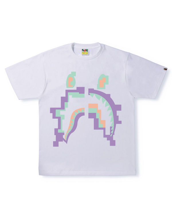 Camiseta Bape Digital Shark Hombre Blancas | GTHUP-3762