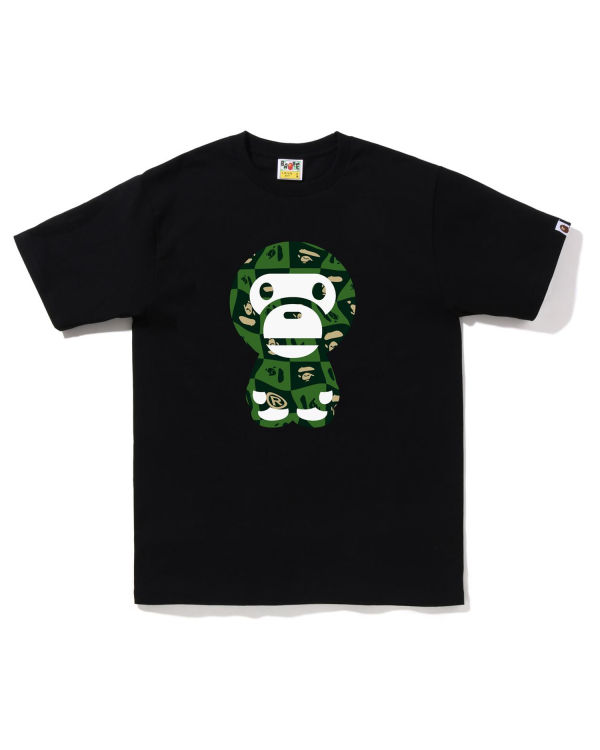 Camiseta Bape Distortion Big Milo Hombre Negras | SFAYB-1365