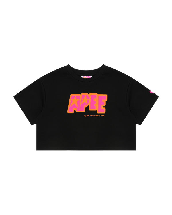 Camiseta Bape Double logo cropped Mujer Negras | HOWRU-7930