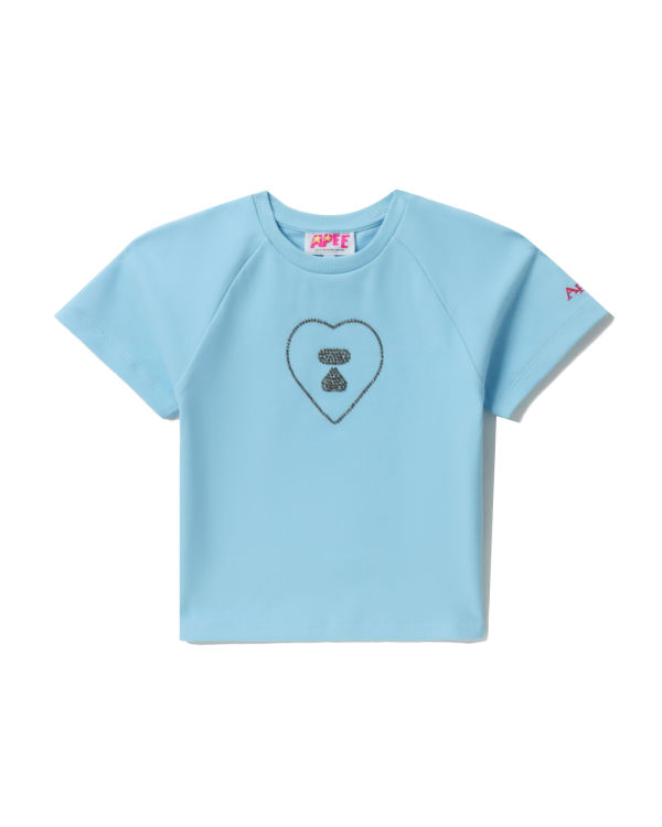 Camiseta Bape Estampadas crop #2 Mujer Azules | MOCYZ-1329