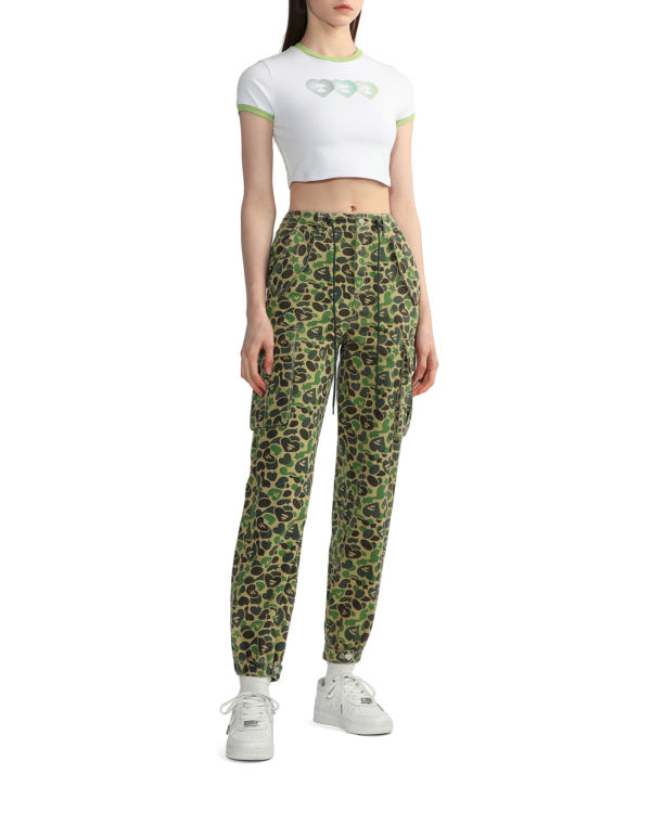 Camiseta Bape Estampadas crop #3 Mujer Blancas | RIUFZ-6473