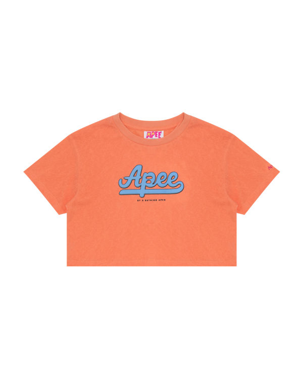 Camiseta Bape Estampadas cropped Mujer Naranjas | HVGMI-3206