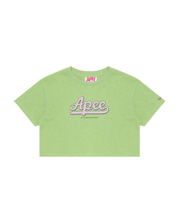 Camiseta Bape Estampadas cropped Mujer Verde | PJDEW-8624