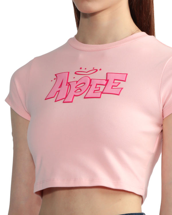 Camiseta Bape Estampadas slim-cut Mujer Rosas | XHEOU-3912