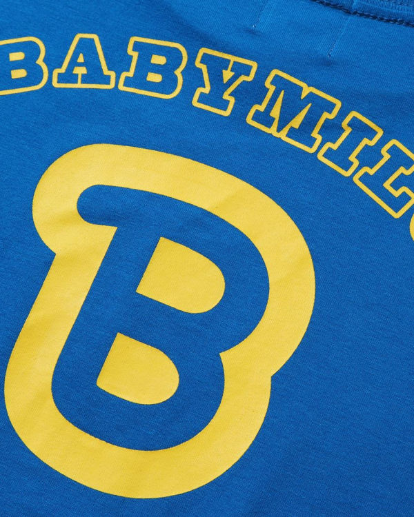 Camiseta Bape Football Milo Niños Azules | ACTLD-8429