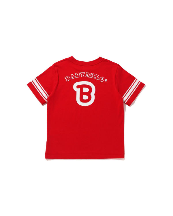 Camiseta Bape Football Milo Niños Rojas Claro | LXQAS-8410