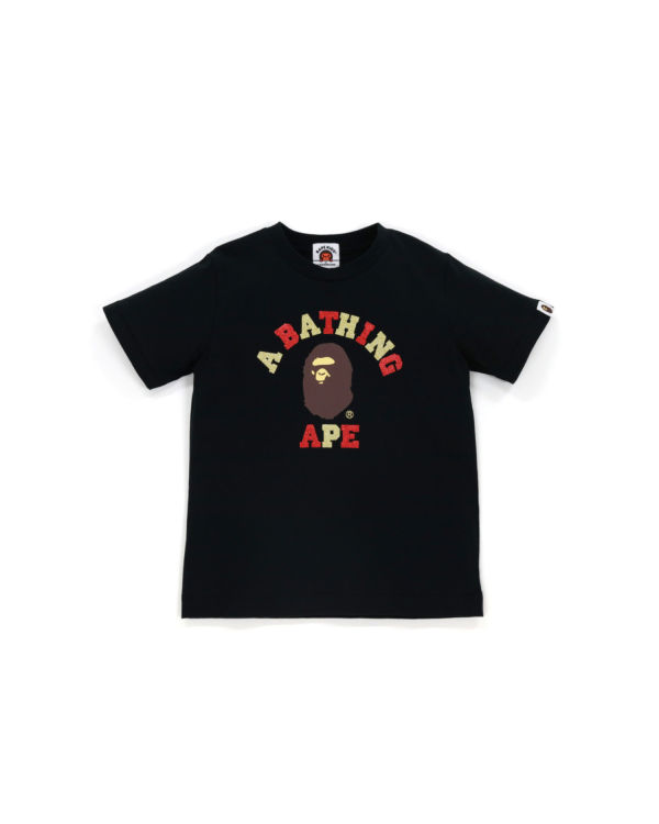 Camiseta Bape Glitter College Niños Negras | BHACJ-1543