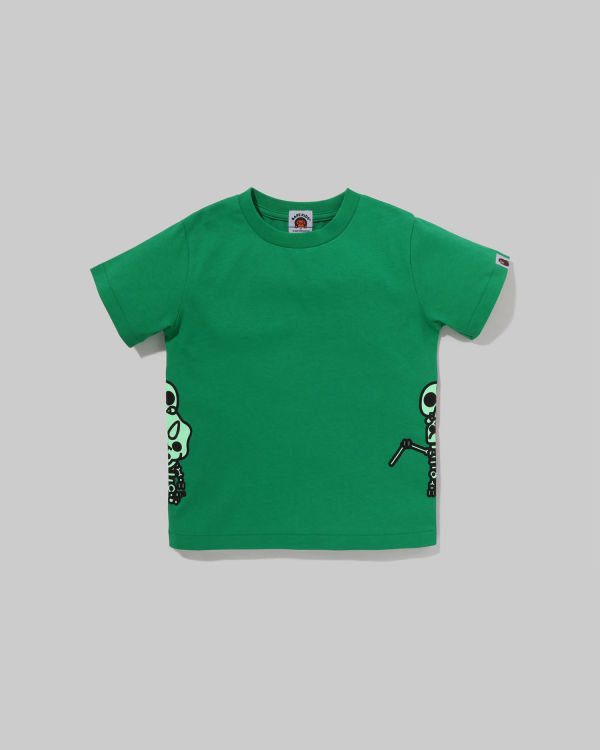 Camiseta Bape Glow In The Dark Bone Dinosaur Niños Verde Claro | RFMYQ-3498