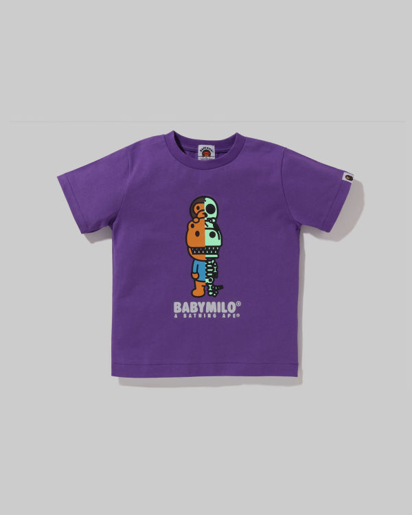 Camiseta Bape Glow In The Dark Rex Bone Niños Moradas | AHZWG-8716