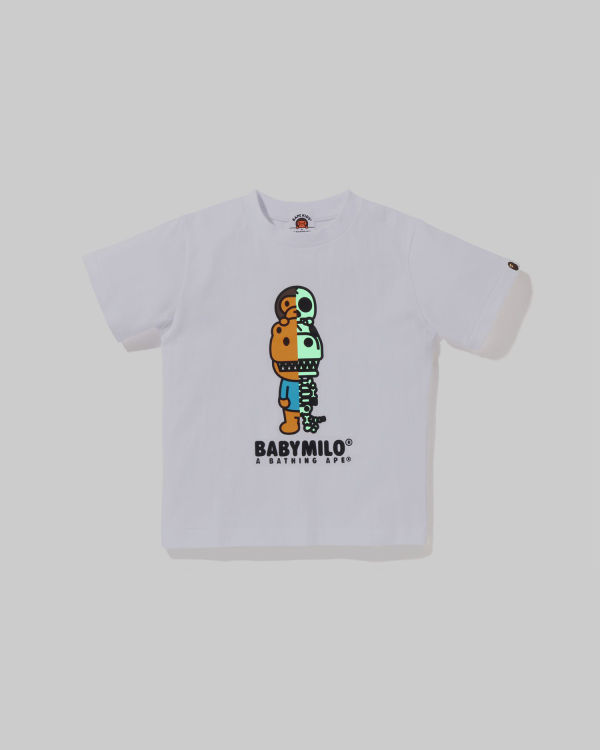 Camiseta Bape Glow In The Dark Rex Bone Niños Blancas | IWQGZ-5746