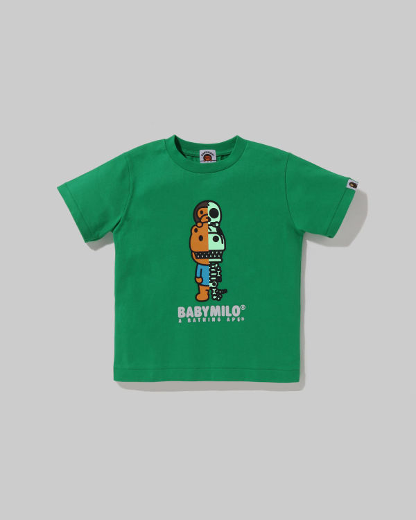 Camiseta Bape Glow In The Dark Rex Bone Niños Verde | WOTUL-1748