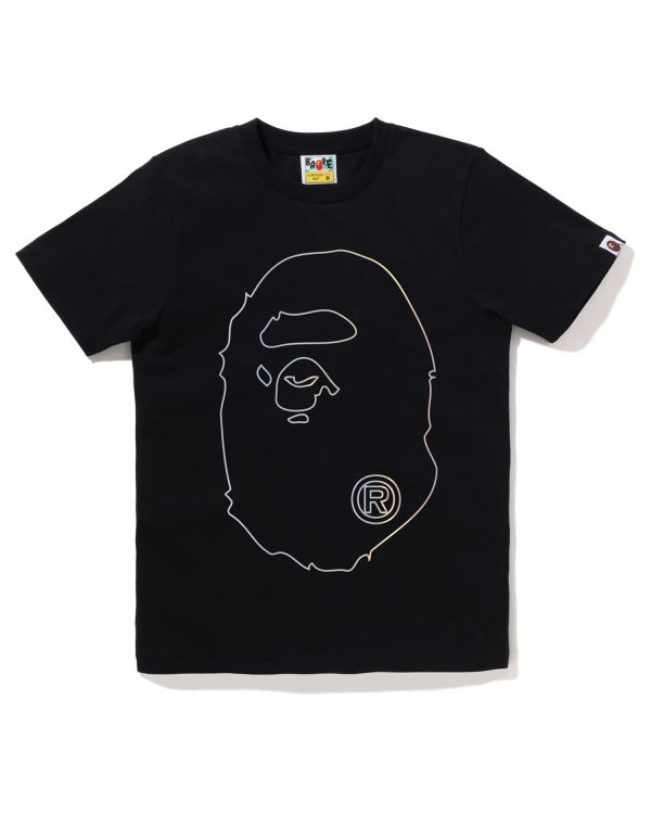 Camiseta Bape Hologram Big Ape Head Mujer Negras | OUQYL-7893