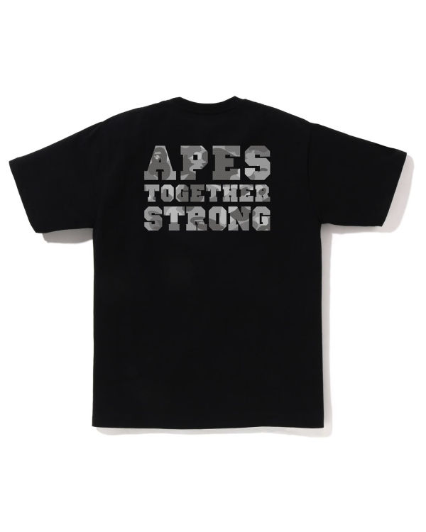 Camiseta Bape Honeycomb Camo College ATS Hombre Negras | AHVJY-4238